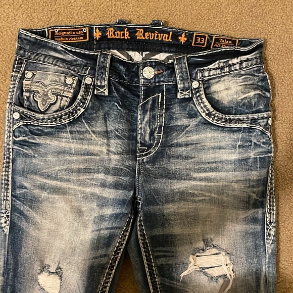 Men’s Rock Revival Jeans Alt Straight - Picture 5 of 5